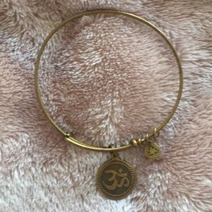 gold alex and ani ohm bracelet